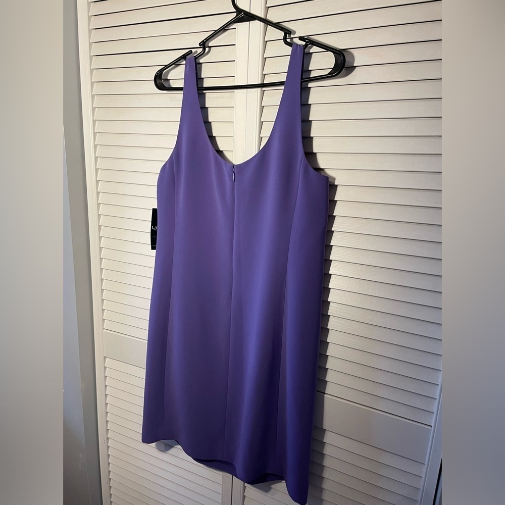 Lauren Ralph Lauren Sleeveless Light Purple Crepe Scoop-neck Above Knee Y2K 8 - Picture 8 of 16